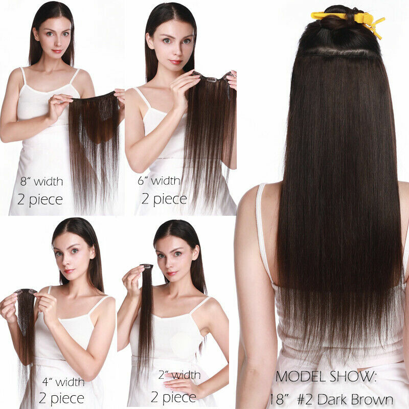 Thick Remy Clip In Human Hair Extensions Full Head Double Weft Balayage 180g 22″