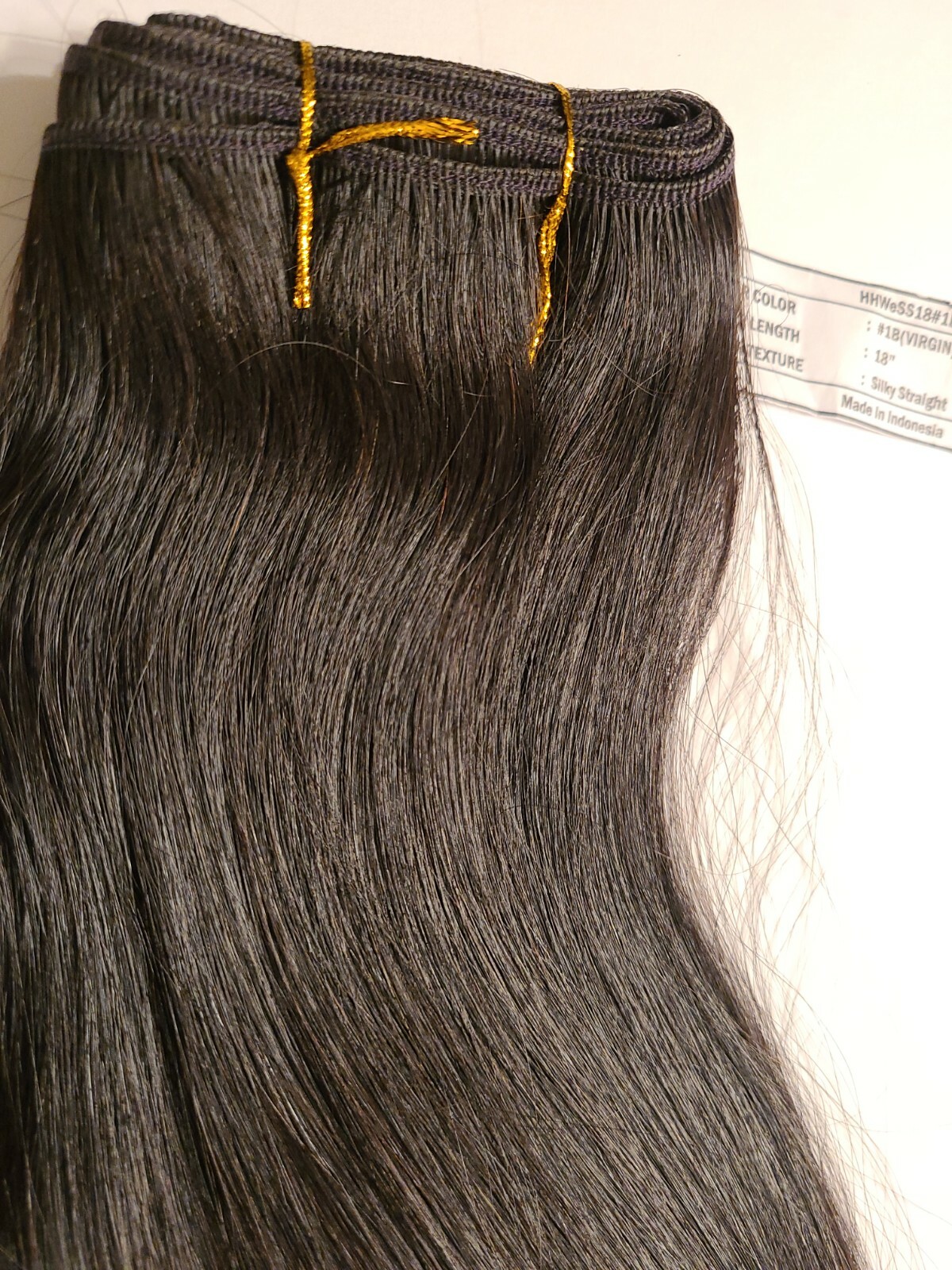 Human Hair 18″ Silky Straight #1B (VIRGIN) Hair Bundle Made In INDONESIA