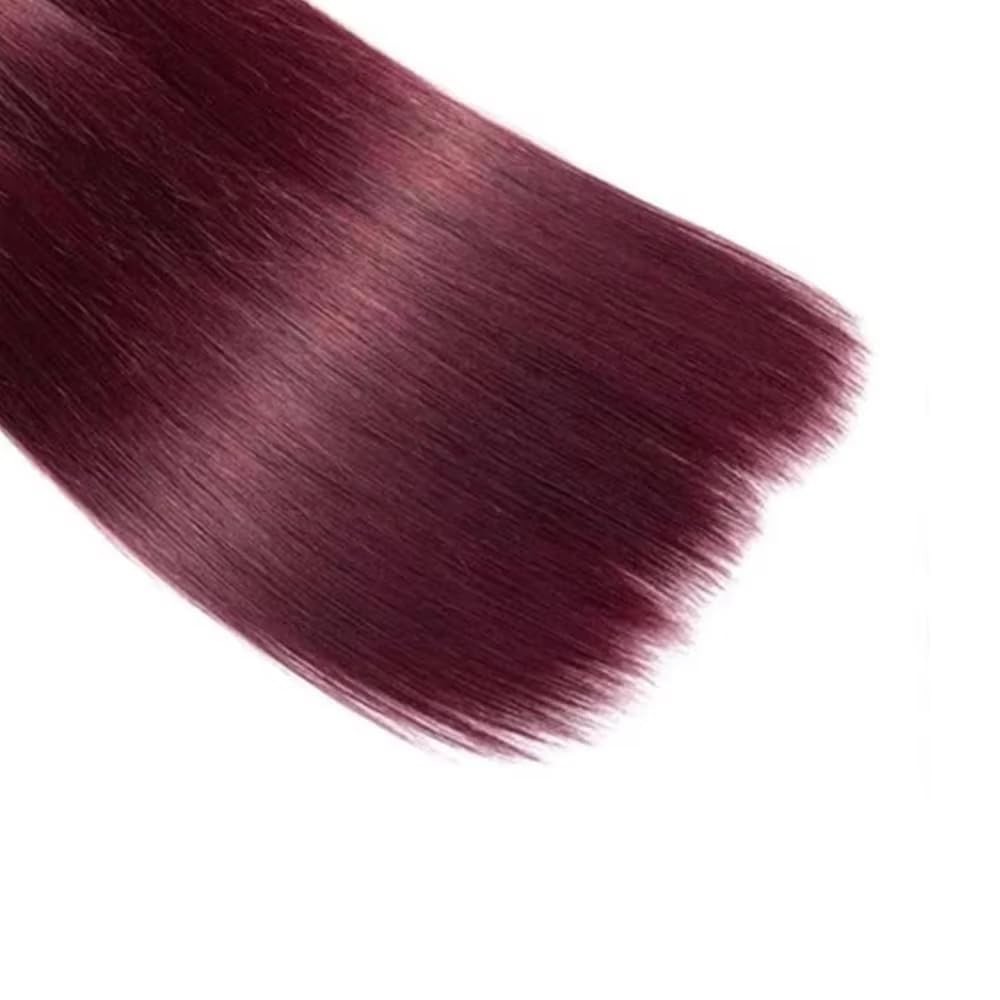 Versatile 99J Dark Burgundy Straight Hair Bundles – Perfect for Weaving or Wigs