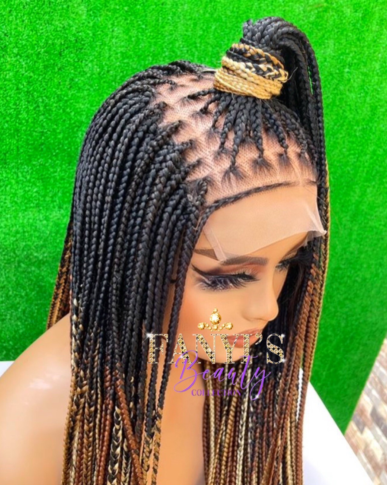 Braided Wig.READY TO SHIP, 6by6 Human Hair Lace Base. 28-30inches.1-3 Days Ship