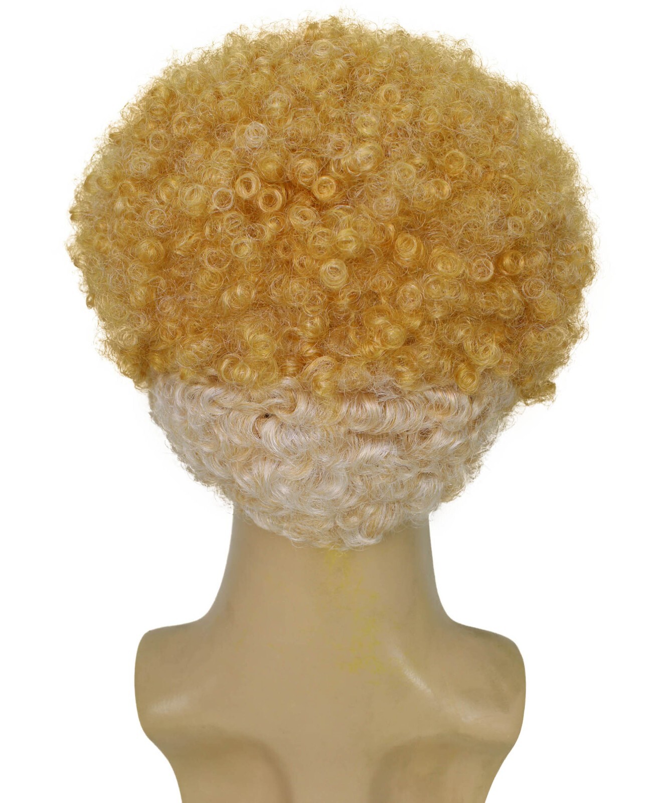 HPO Adult Men’s Actor Stylish Blonde Afro Wig, Perfect for Halloween, HM-1683