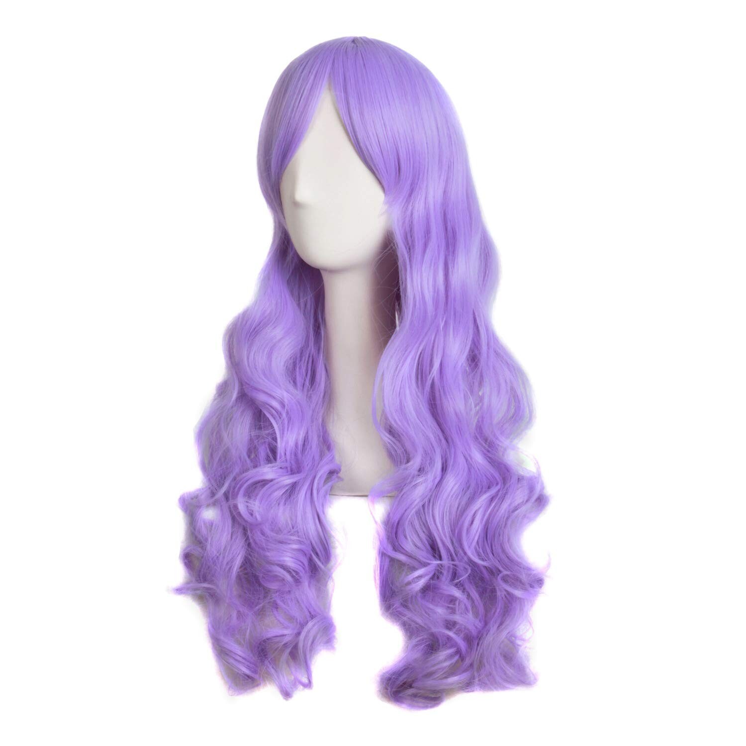 Light Purple 28″/70cm Long Curly Clip Ponytails Heat Resistant For Party Cosplay