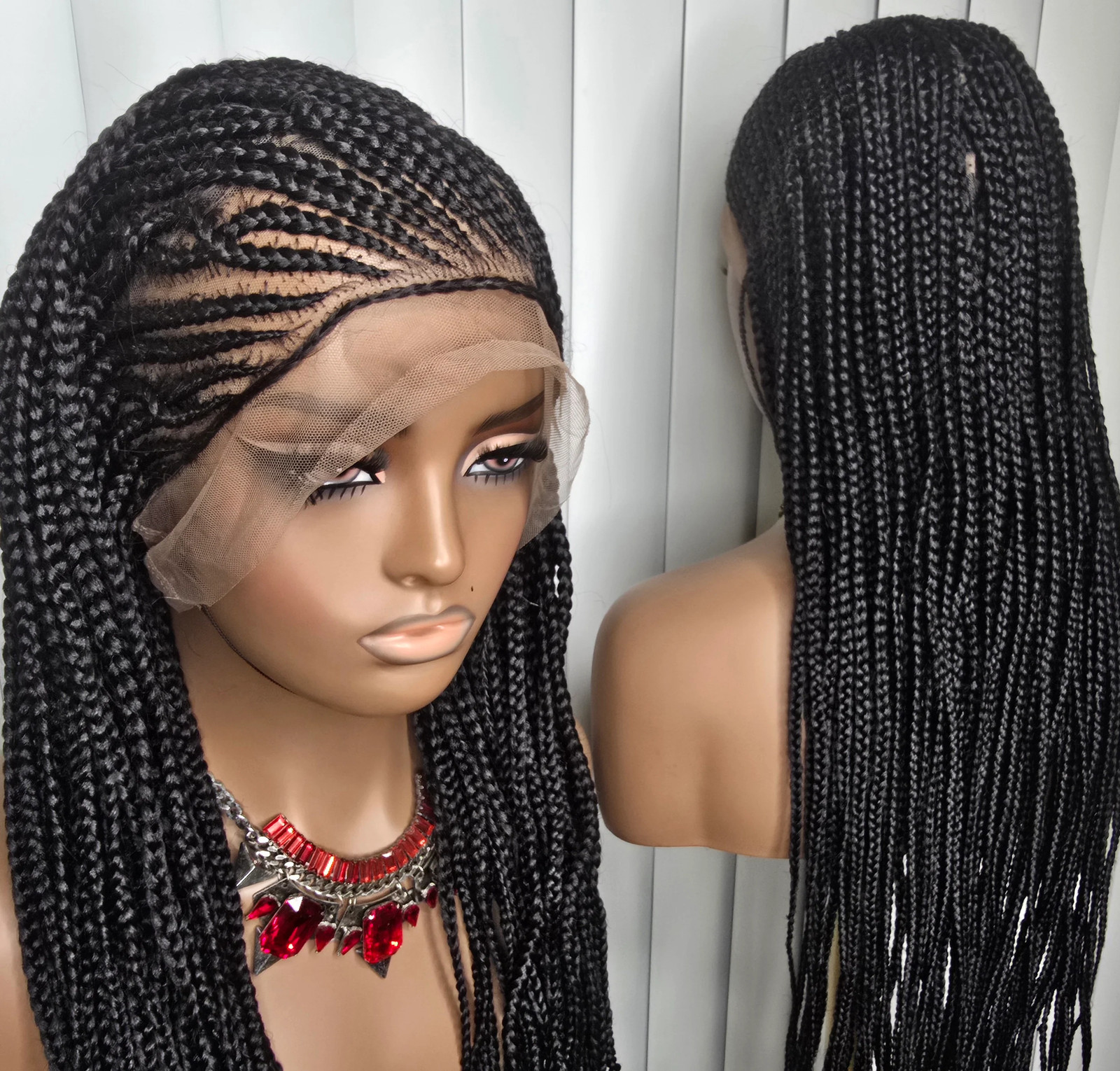 Adomac 045 Braided Wig One Sided Part for Classic Ladies – Stylish and Classic