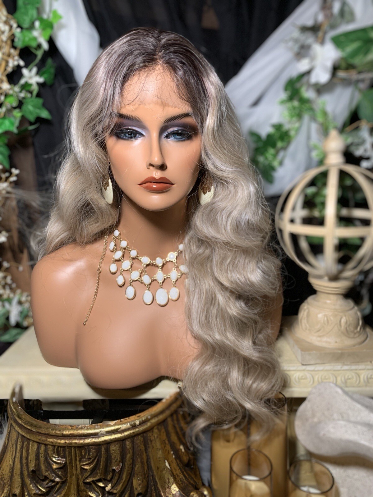 WOW! 22” LONG, Thick R) Creamy Blonde, Wavy, Lace Front W/Lace Part,Wig