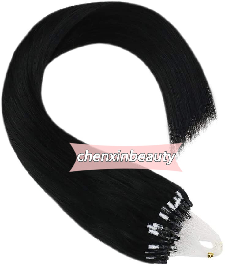 Micro Ring Beads Link Hair Extensions Real Human Hair Russian Remy Hair Straight