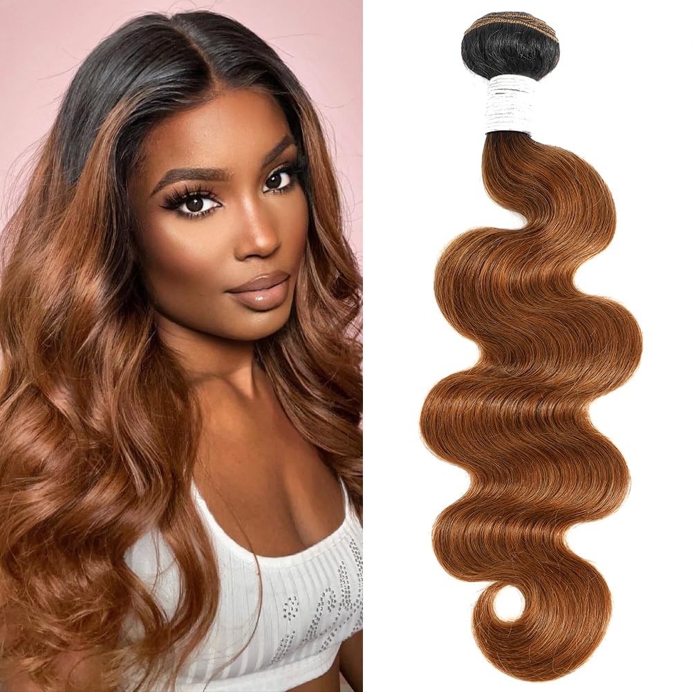 Jolai Two Tone Color T1B/30 Ombre Honey Brown Human Hair Bundles Body Wave T30