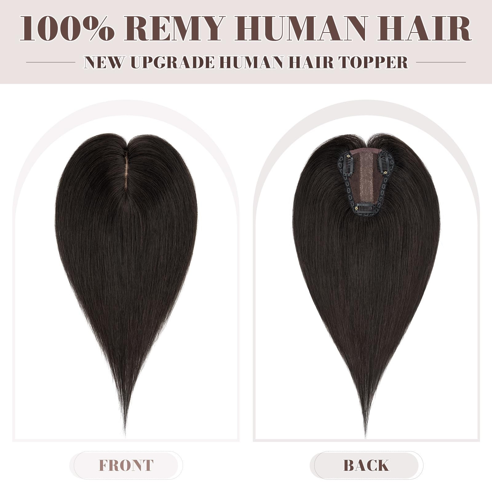 My-Lady Human Hair Toppers For Women Real Human Hair Pieces Thin 8 10Cm Silk