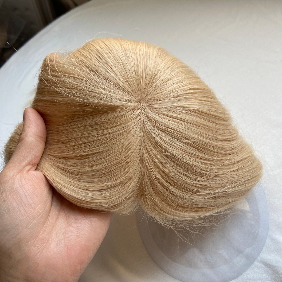 QUALITY HUMAN HAIR TOPPER MONO BASE 3X5 CAP 14″ EUROPEAN CUTICLE REMY HAIR