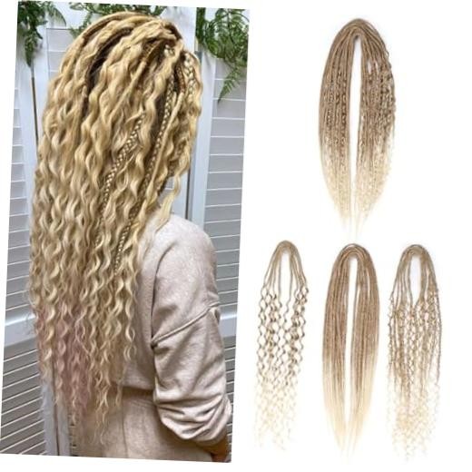 Double Ended 3 in 1 DE-24″-0.6cm(15 Dreads) Mixed Set Ombre Brownish Blonde