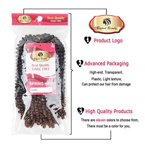 12 inch Spring Twist Crochet Braids Hair for 12 Inch (Pack of 3) M1B/27