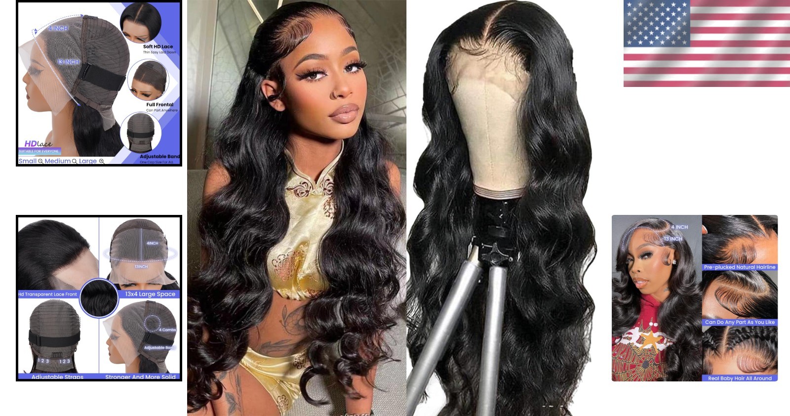Natural Color 13×4 Body Wave Lace Front Wig – Soft, Thick, and Versatile 18 Inch