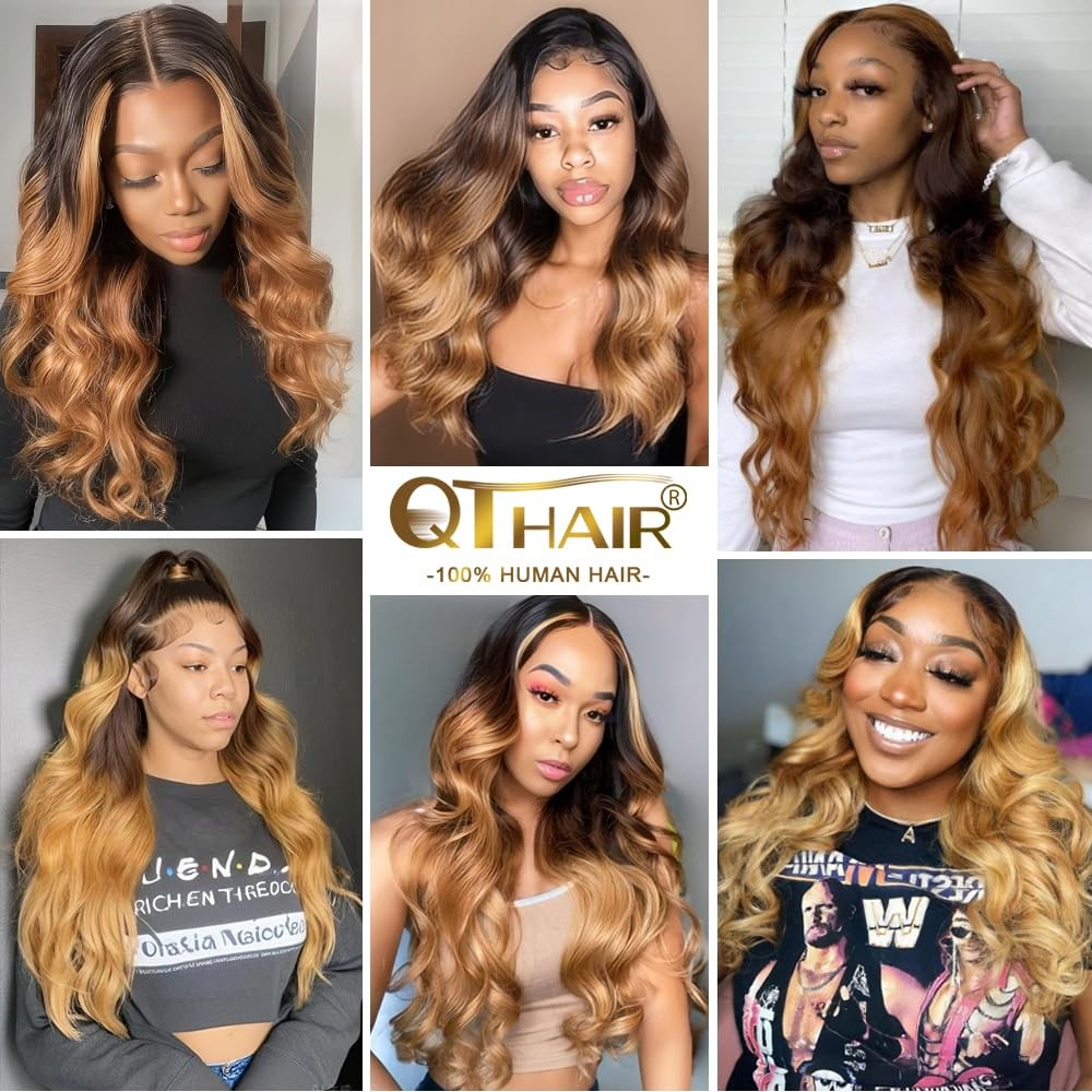 Qthair 18A Grade Ombre Body Wave Hair 2 Bundles 24 24 200G Brazilian Body Wave