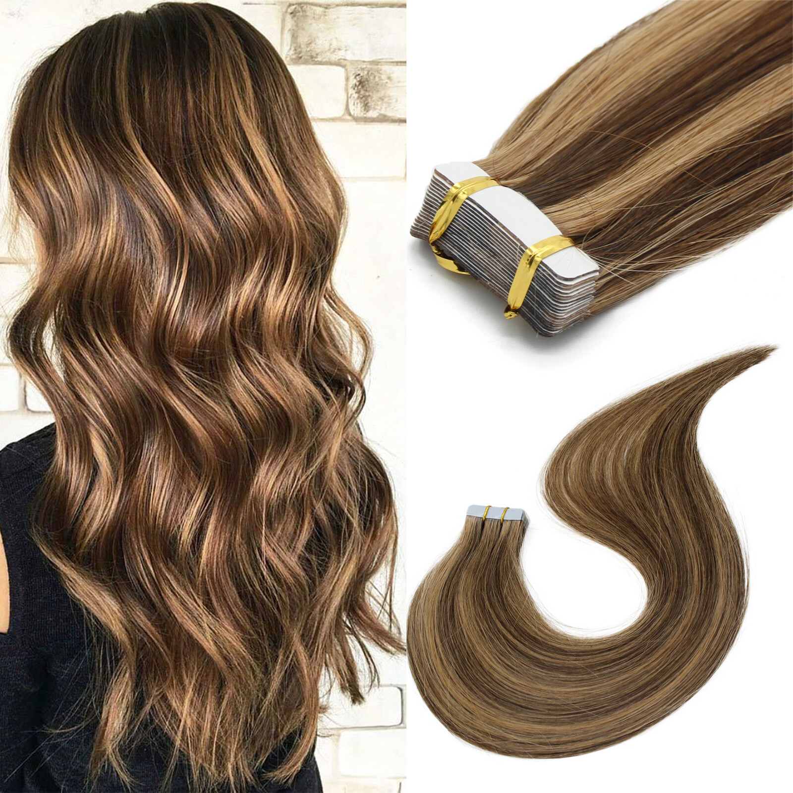 Invisible Tape in Remy Human Hair Extensions Skin Weft Real Fashion Hair20/40pcs