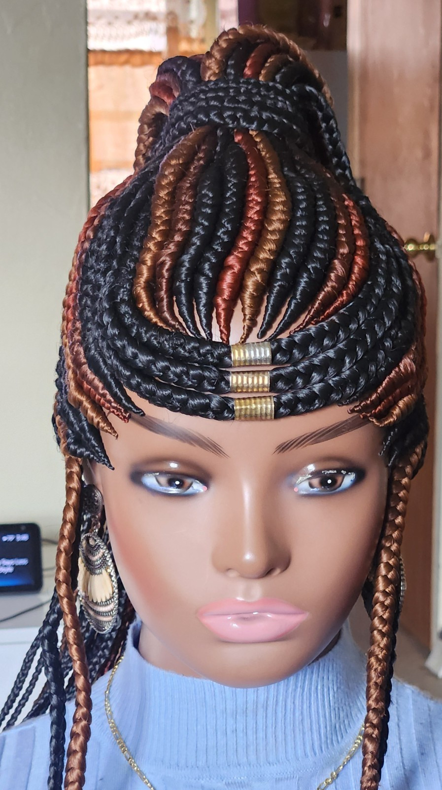 Handmade braided cornrow wig princess Multiple colors
