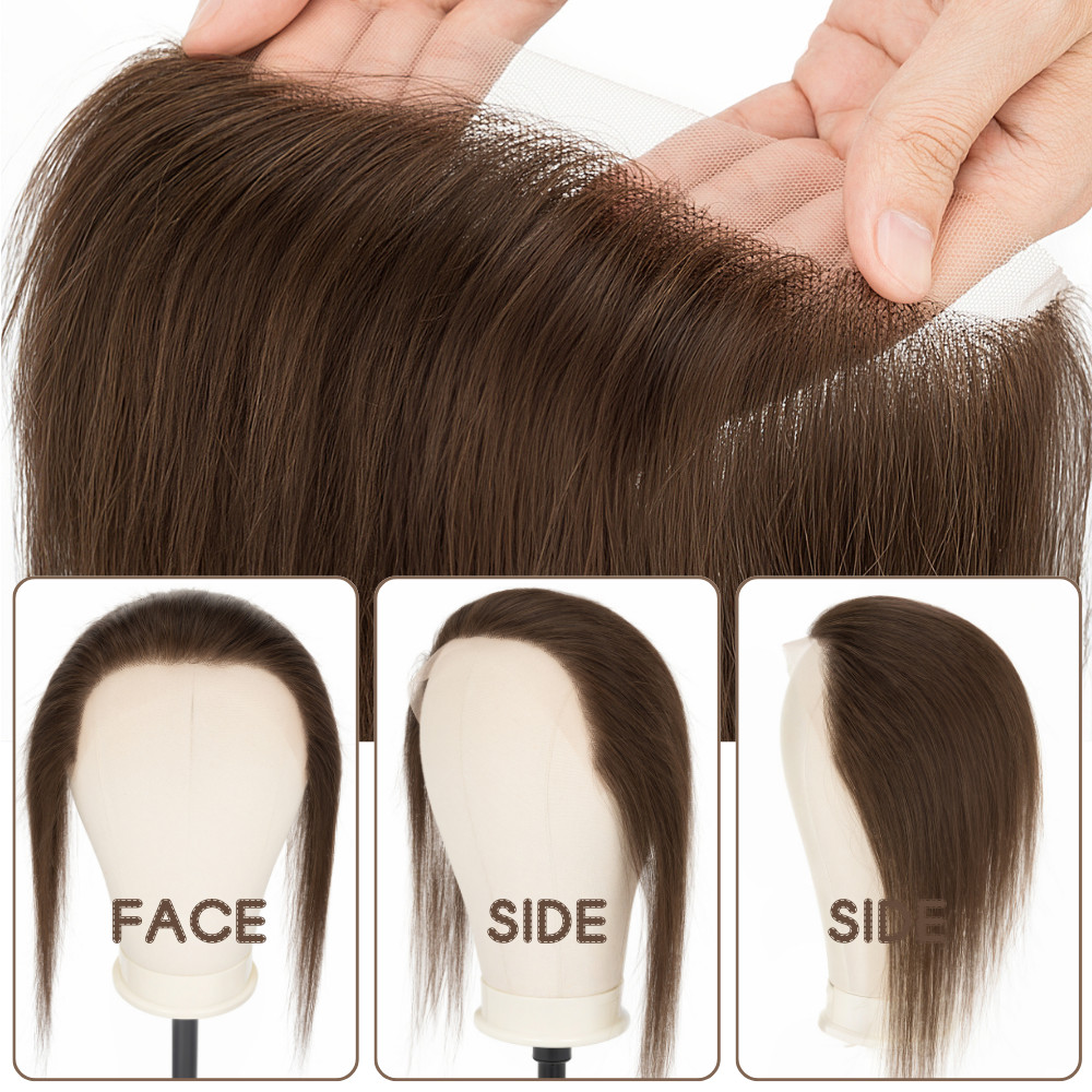Frontal Full Lace Receding Hairline Cover-up Human Hair Patch Piece For Women US