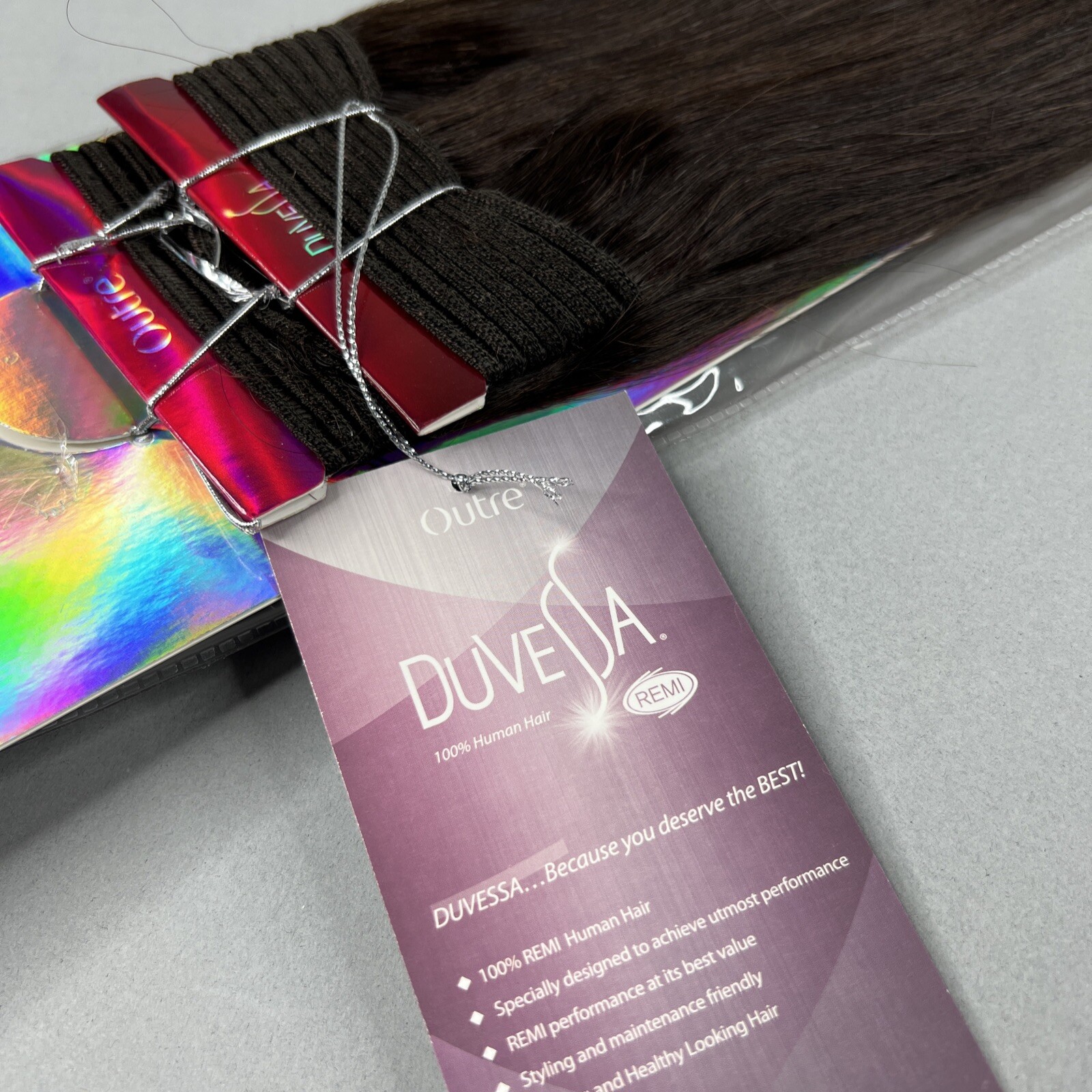 10” Yaki Straight #2 Dark Brown Duvessa Remi 100% Human Hair Track Extensions