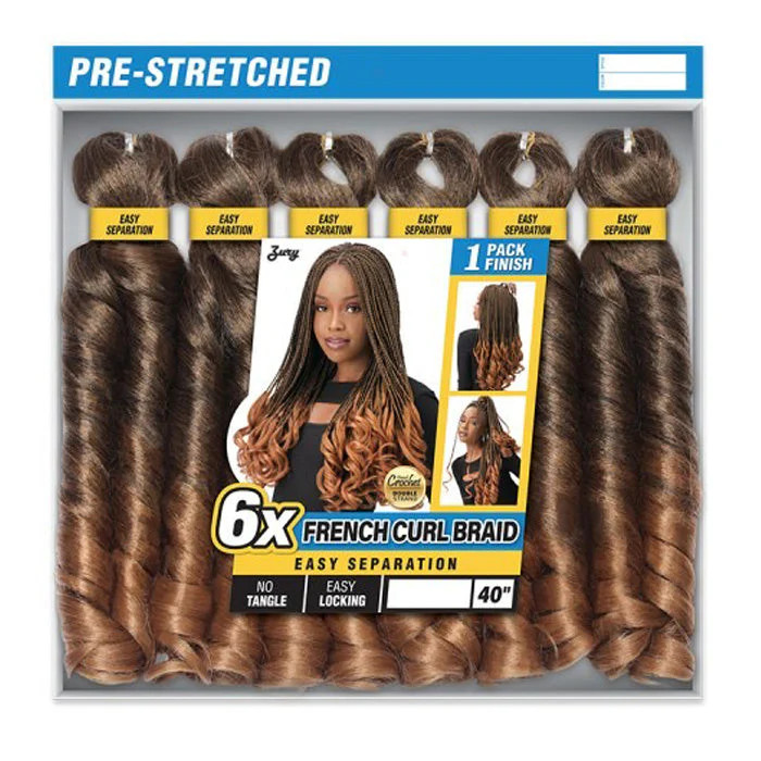 Zury Sis Crochet Braids 100% HAND MADE – FRENCH CURL BRAID 6X