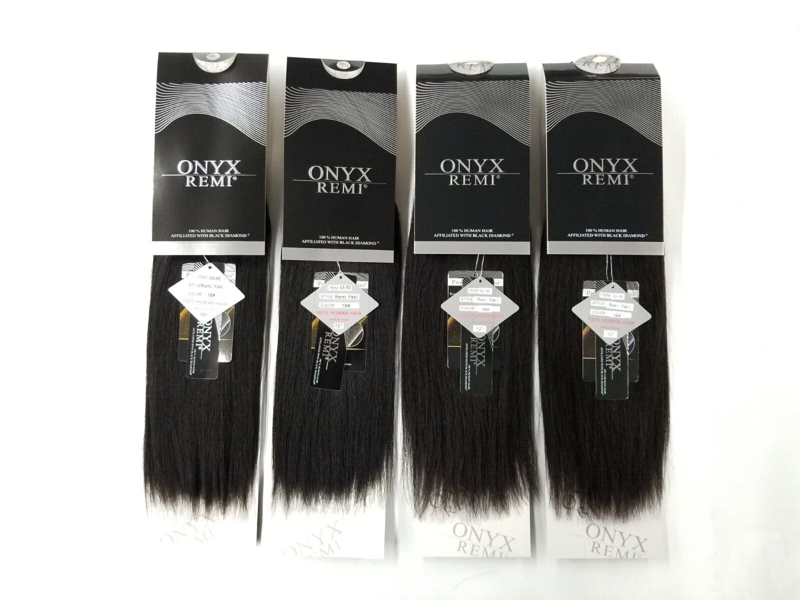 ONYX REMI Black Diamond 100% Human Hair Yaki Weave Extension 10″ ~24″