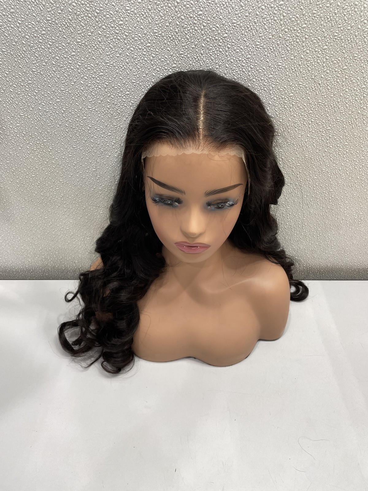 Geeta Hair Natural Black Human Hair Lace Front Long Wig 26″