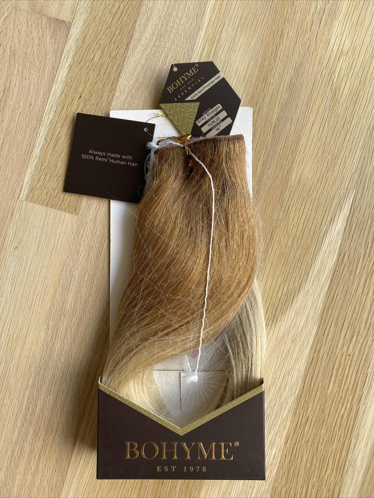 Bohyme 100% REMY Human Hair Halo Extensions 18” T6/BL22 Halo Couture