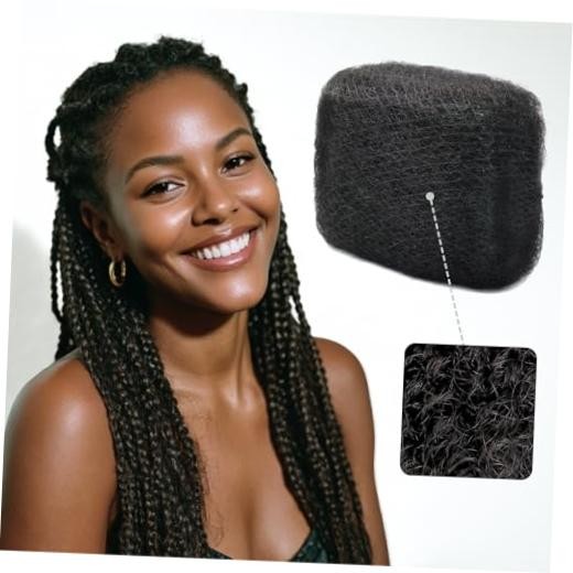 Afro Kinkys Bulk Human Hair Bundle (50g, 1B) 4C Afro 14 Inch Natural Black