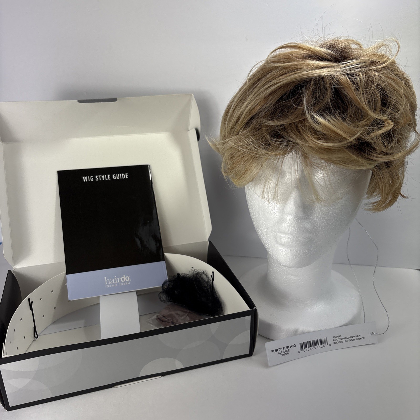 Hairdo by Hairuwear Flirty Flip Wig Average 19H066 Rooted Light Gold Blonde