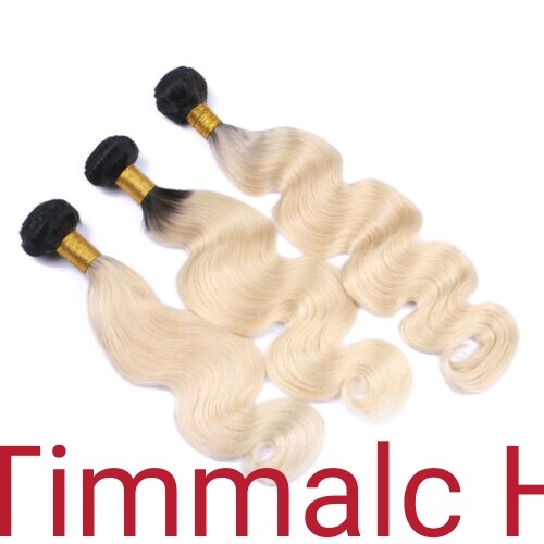 12A Brazilian Human Hair Weft 3/4Bundle+Lace Top Closure=Full Head 1B/613 BLONDE