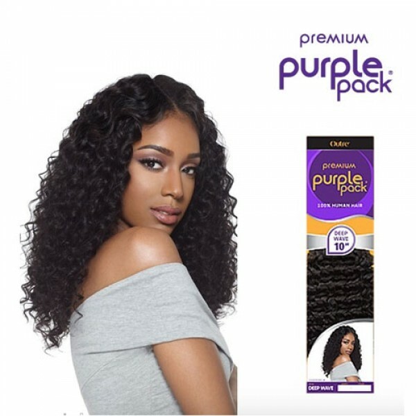 Outre Premium Purple Pack 100% Human Hair for Weaving DEEP WAVE