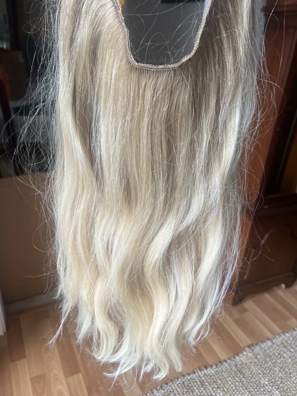 Halo Couture 20”Original Halo Hair Extension Blonde Human Hair, Blonde Balayage