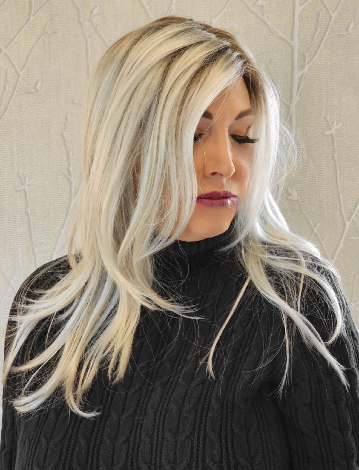 LOCKLAN WIG Estetica 100% HAND-TIED/MONO-TOP SILVERSUNRT8 OR SUNLIT BLON COLOR