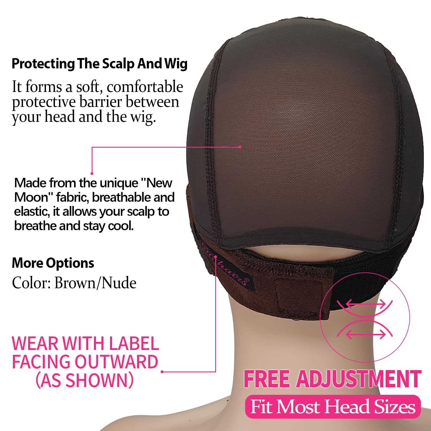 Wig Grip Cap for Women – Non Slip, Adjustable Wig Caps Holds Glueless Wigs Secur