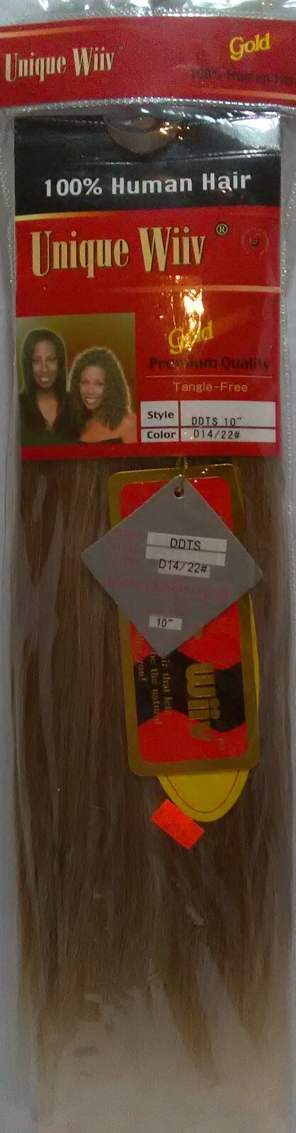 color D14/22 100% Human Hair for Weaving 10 inch long 30 inch wide mix blonde