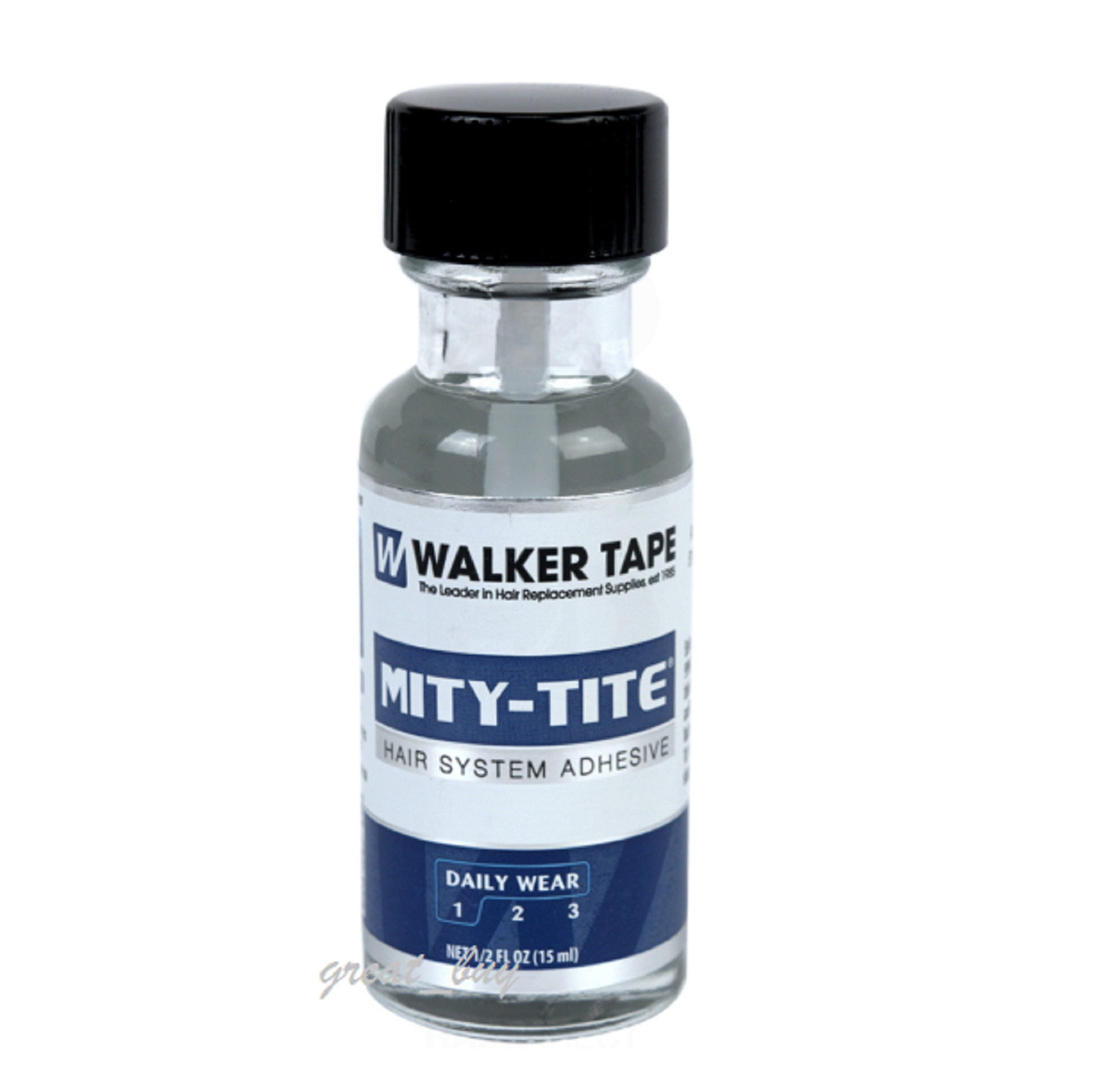 WALKER Mity-Tite Adhesive _Brush On Glue 1/2 OZ _ Lace Wig Toupee,Hair System.