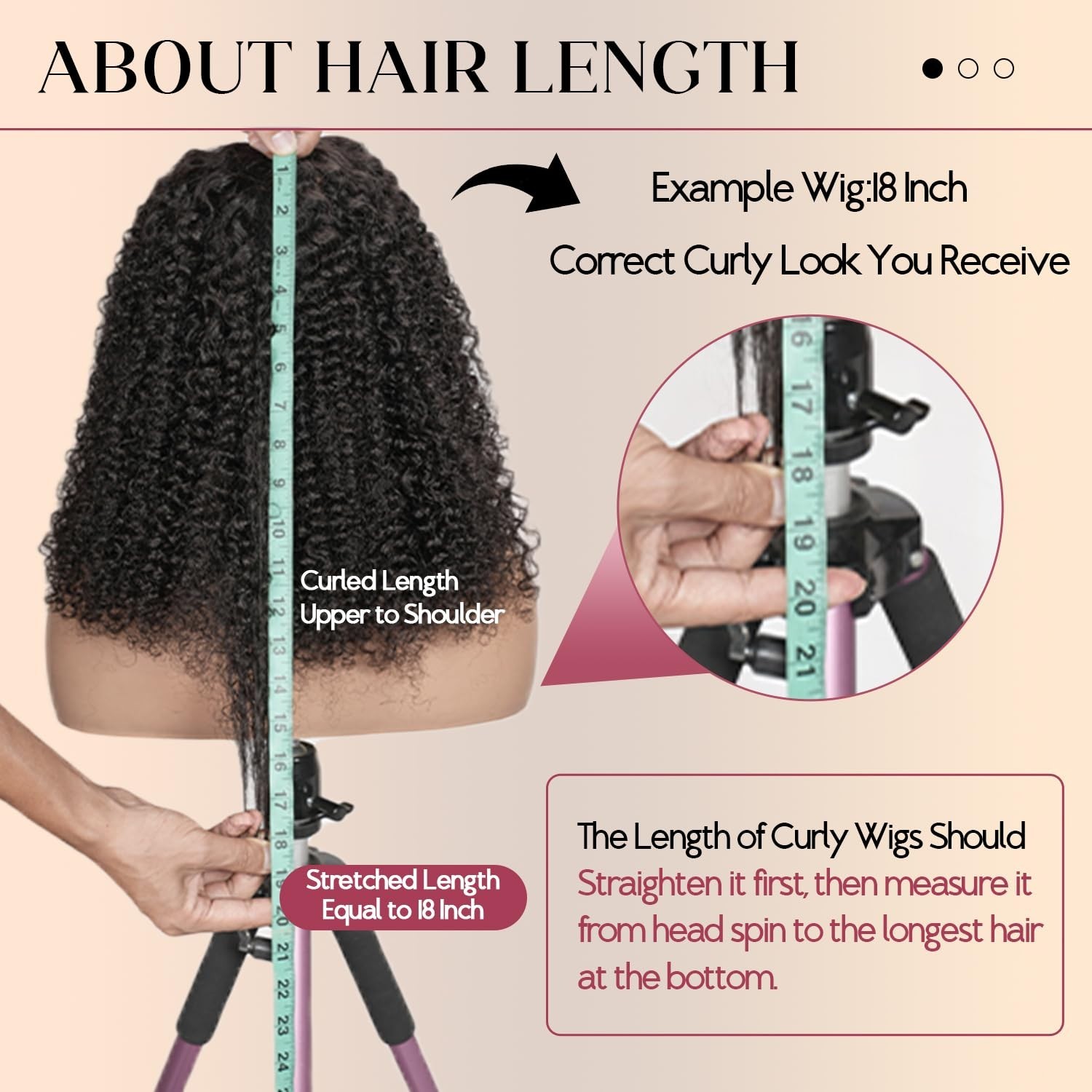 250% Density 20″ Burmese Curly Half Wig – 100% Human Hair, Glueless, Seamless, 3