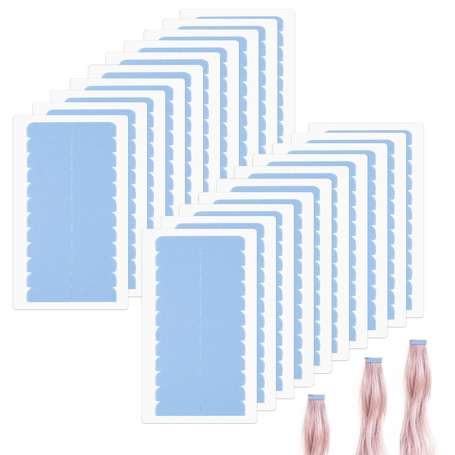 240Pcs Beauty Tools Human Hair Tape Extension Replacement, Double Sided Wig Tape