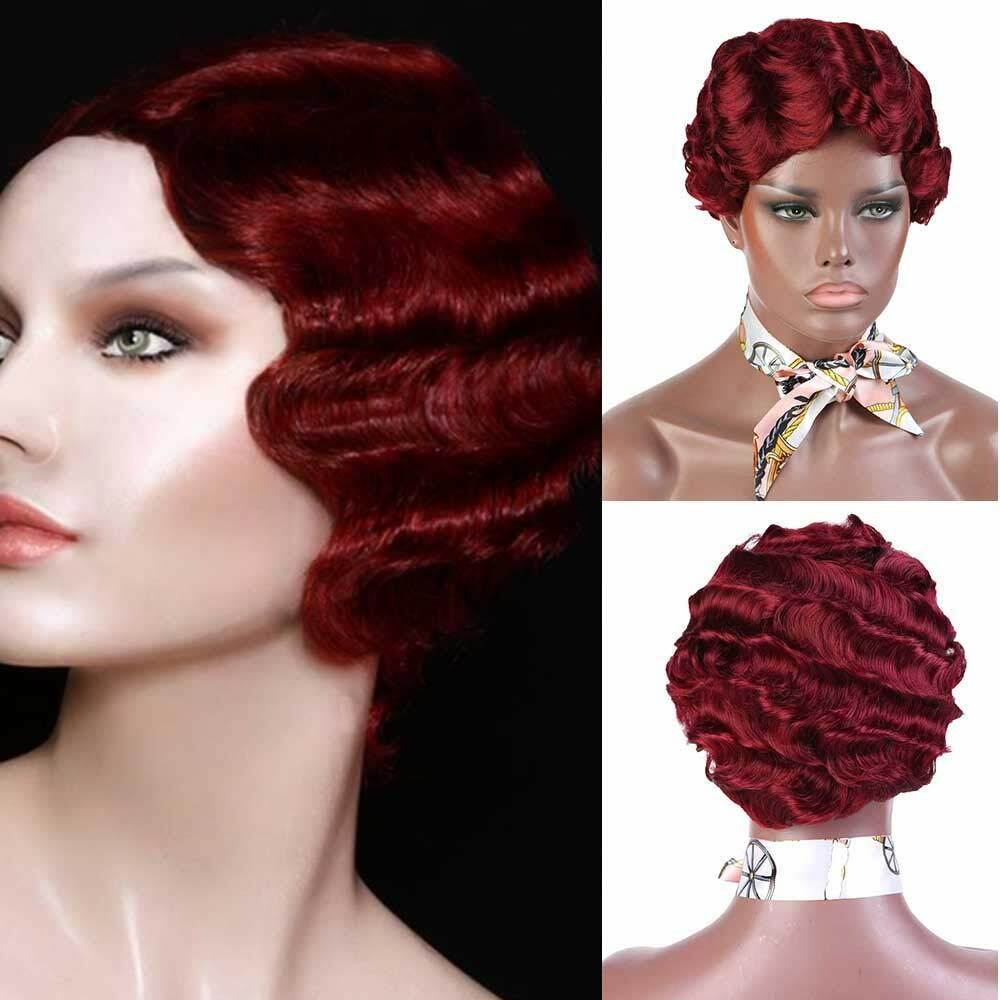 Short Mommy Pixie Cut Finger Wave Human Hair Wigs Brazilian Human Hair Wig