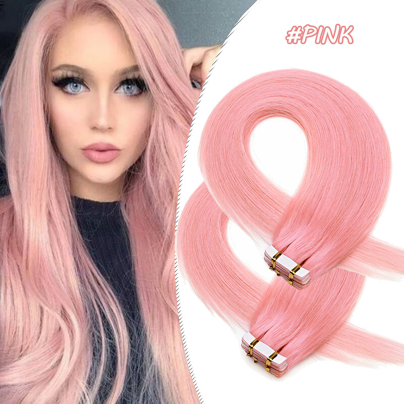 Invisible Tape In Remy Human Hair Extensions Skin Weft Balayage Full Head 150g