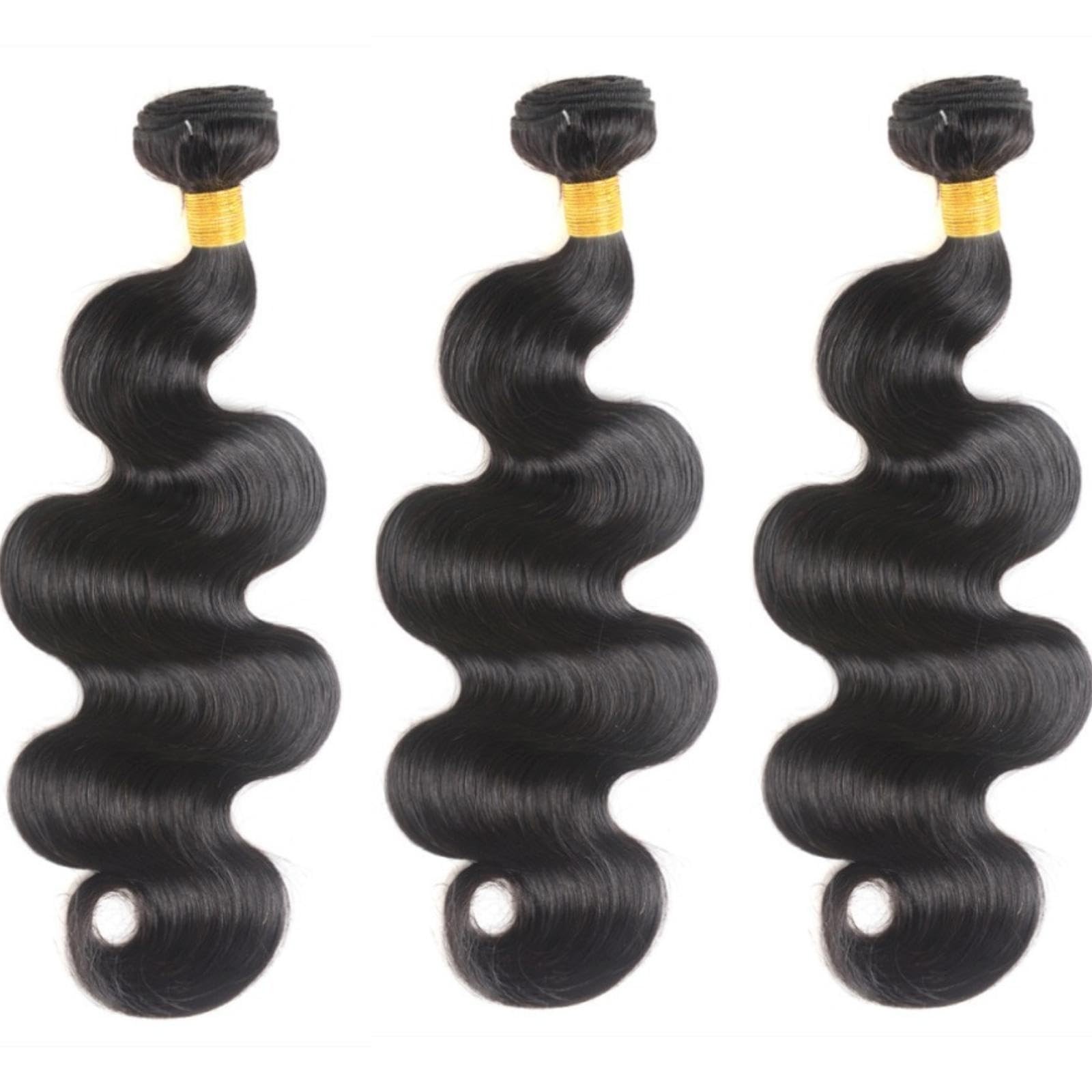 DDODLA Body Wave Hair Extensions 18 20 22 Inch 100% Brazilian Human Hair Black