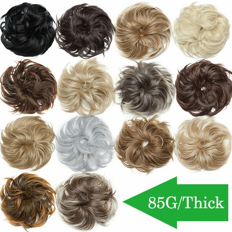 Large Scrunchie Messy Bun Updo Tousled Hair Piece Wrap On Ponytail Extension 85g