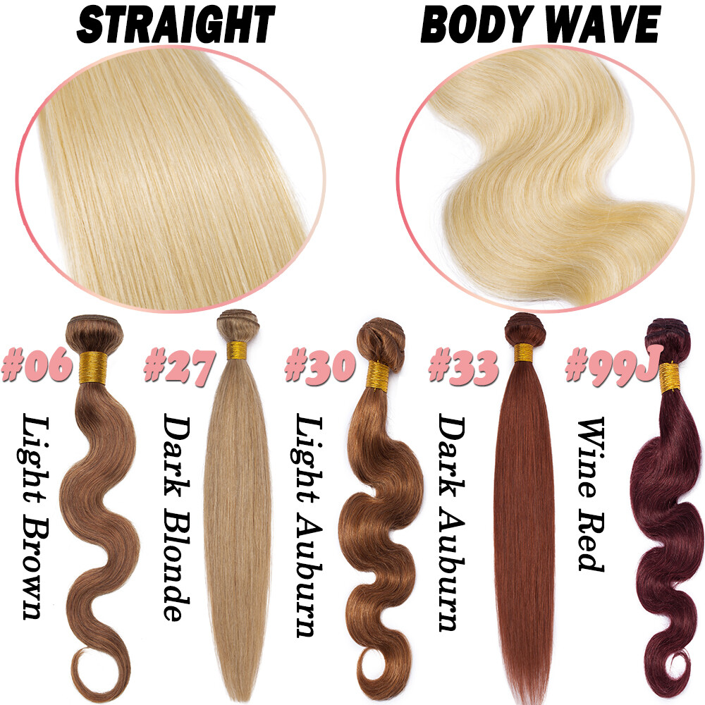 100% Real Virgin Human Hair Weft 100g/Bundle 300g Full Head Sew-In Weaves Blonde