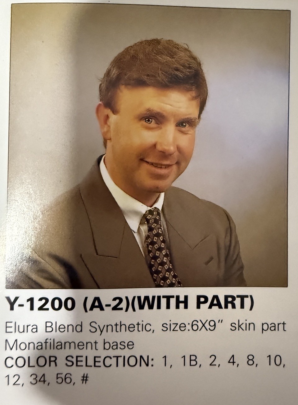 Mens Toupee Wig Modacrylic Synthetic Monafilament Elura Blend Light Ash Brown 12
