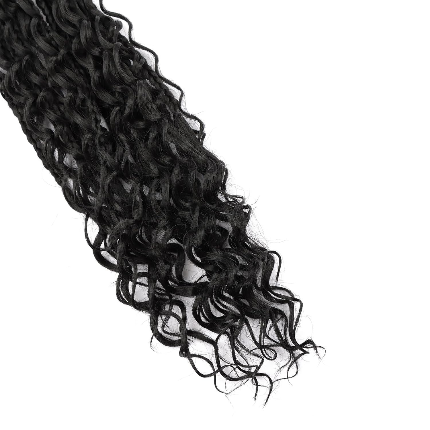 Goddess Box Braids Crochet Hair 1B – 18 Inch 8 Packs Crochet Box Braids Pre-L…