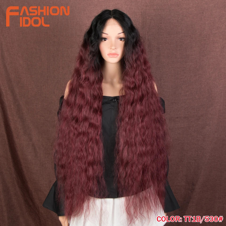 42″ Loose Wave Lace Front Wig Hair Synthetic Wigs For Women fake hair wig