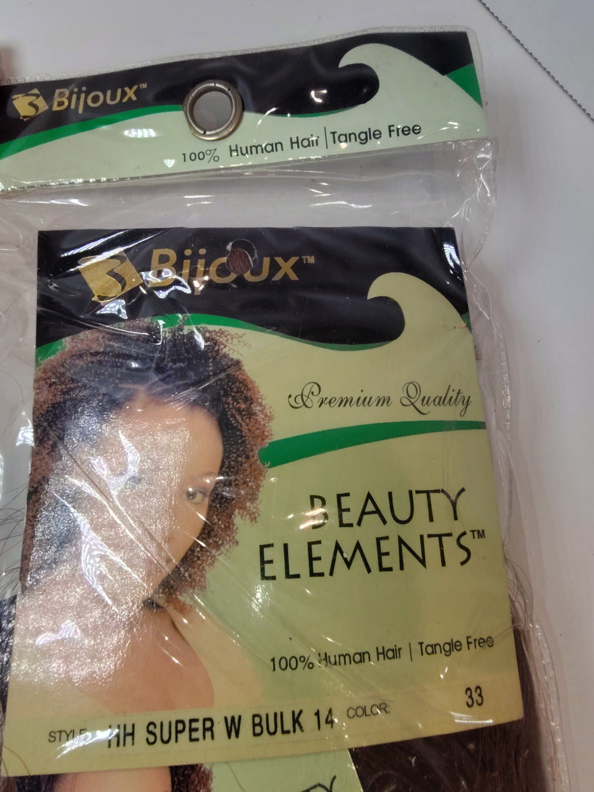 Bijoux 100% Human Hair Tangle Free HH Super W Bulk 14 Color 33 New
