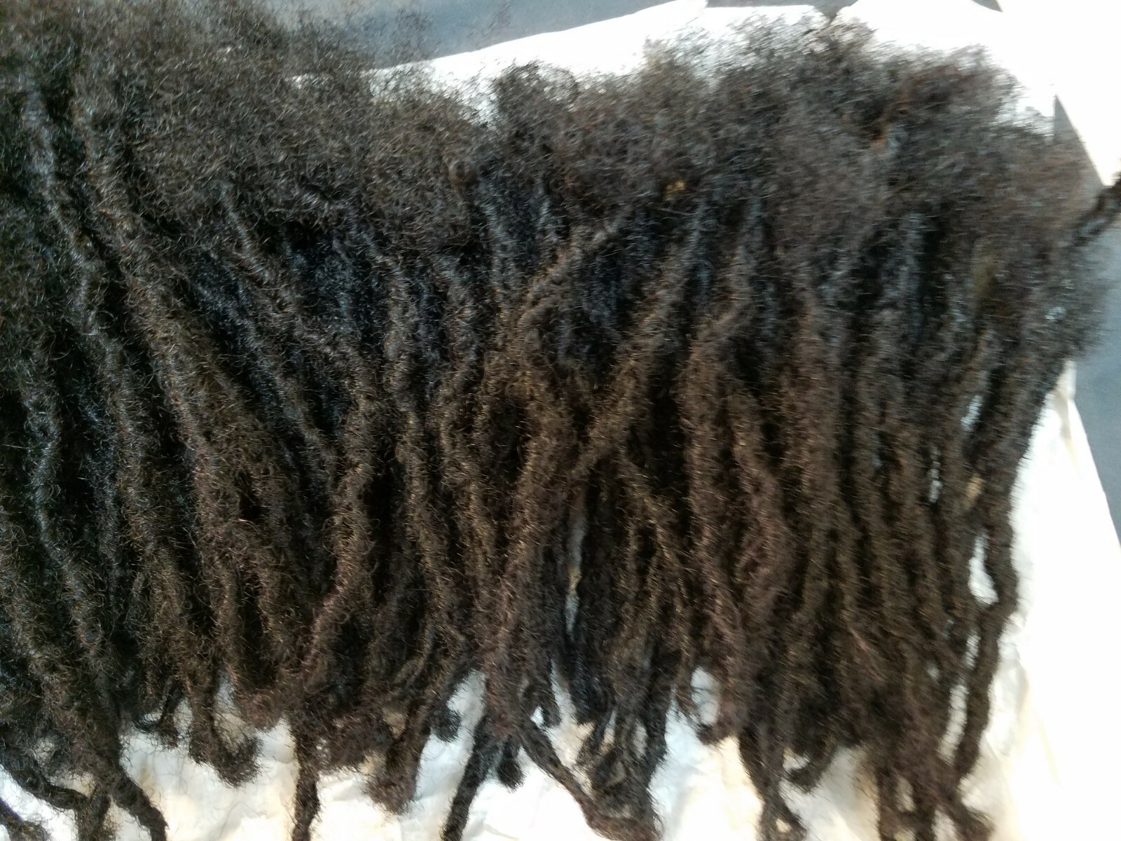 handmade dreadlocks 100% human hair 6.3″ 30 pcs black 30 pcs blond 1/4″ thick