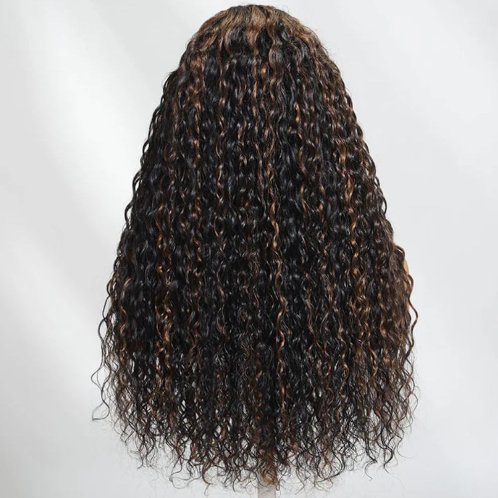 Beauty Forever Golden Brown Highlight Water Wave 7×5 Bye Bye Knots Lace Closure