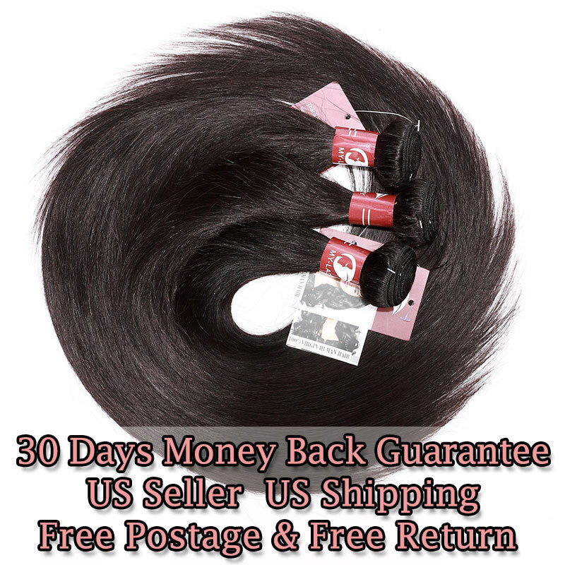 300G 3Bundles Weave Peruvian Real Virgin Human Hair Extensions Thick Weft Indian