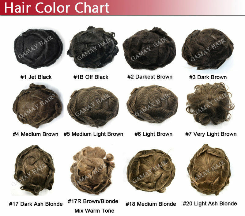 Mens Toupee French Lace Breathable Natural Human Hair piece Real Knots Wigs D7-5