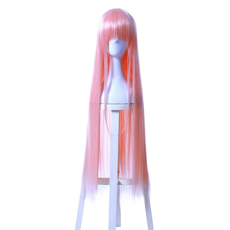 DARLING in the FRANXX 02 ZERO TWO Long Straight Pink Cosplay Wig for Girls Women