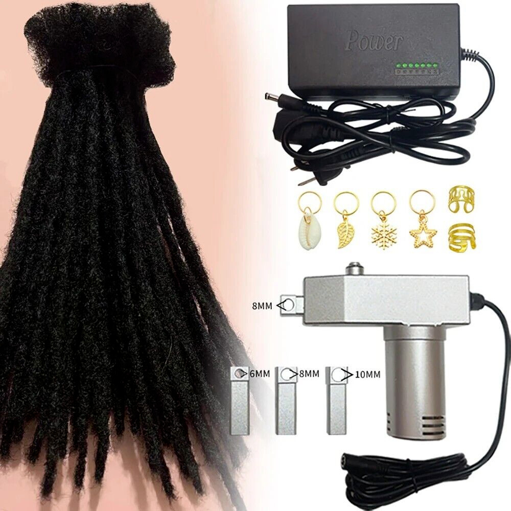 6MM/8MM/10MM Portable Dreadlock Machine Electric Instant loc Machine AC110-240V